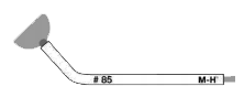 Електрод-диск великий №85, диск 10 x 5 мм, загальна довжина 45 мм